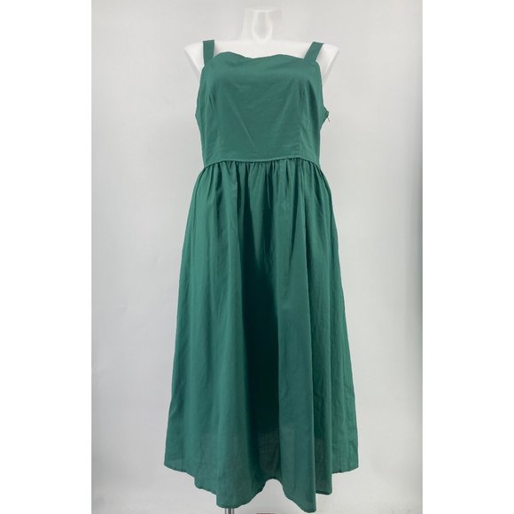 Modcloth Dresses & Skirts - New Modcloth Splendid Summer Cotton Midi Dress Sleeveless Solid Green Size XL